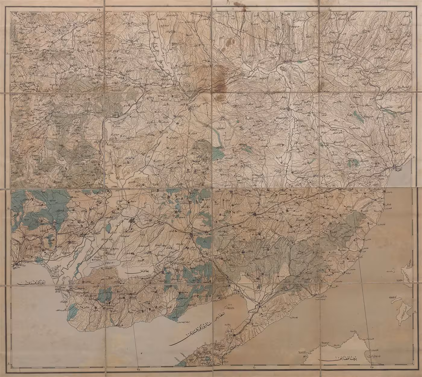 Selçuk köyünü içeren 1901 tarihli Osmanlıca Tekfurdağı haritası